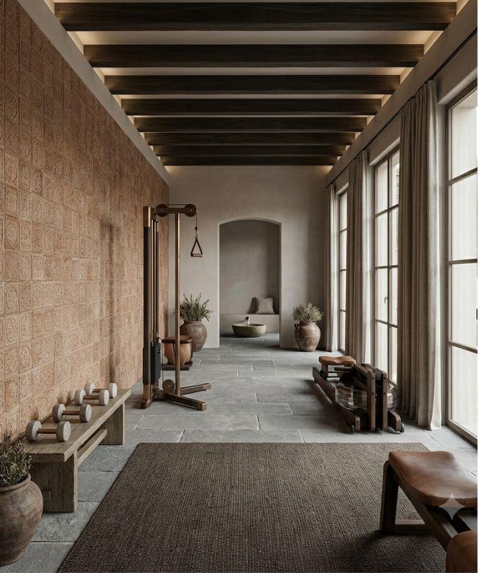 Taco Maíz 16×16 · Precorte 33×33 — ambiente gimnasio de villa española